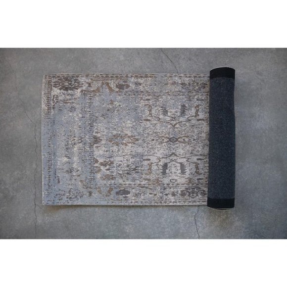 2.5' x 8' Woven Cotton Runner Distressed Finish